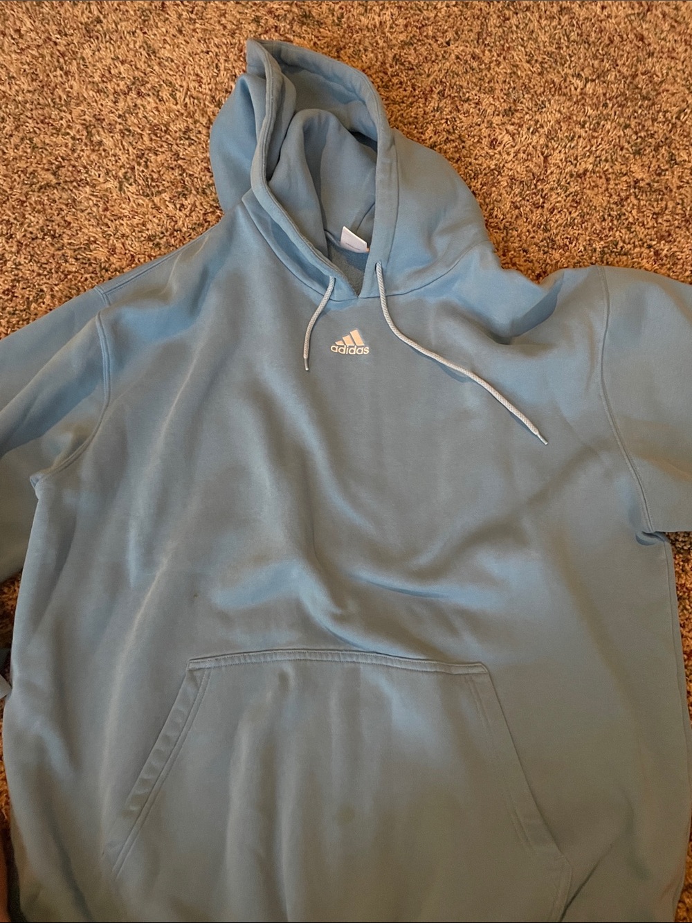 adidas Men's Light Blue Turtleneck Pullover
